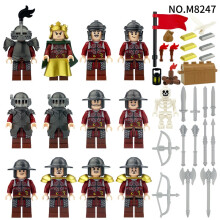 Medieval Military Building Blocks Knight King Mini Figure Toys Birthday Gift for Kids
