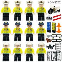 Police Building Blocks Protector Humanoid Mini Figure Toys Boys Gift for Kids