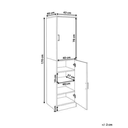 Beliani Shoe Storage Cabinet CANBERRA White 2