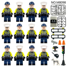 Police Building Blocks City Guardian Humanoid Mini Figure Toys Boys Gift