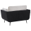 Beliani Armchair BOLGA Fabric Black 5