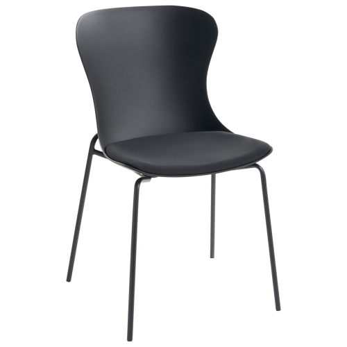 Beliani Set of 2 Dining Chairs PITSBURG Black 1
