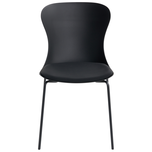 Beliani Set of 2 Dining Chairs PITSBURG Black 2