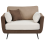Beliani Armchair BOLGA Fabric Brown 6