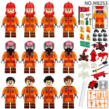 Kids Toys Firefighter Building Blocks Humanoid Mini Figure Toys Birthday Gift