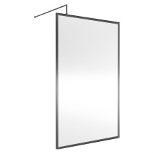 Balterley Framed Wetroom Screen, 1200mm, Brushed Pewter