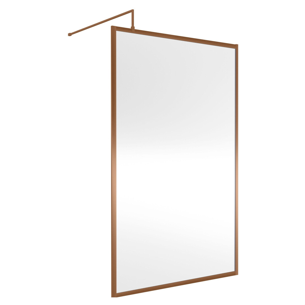 Balterley Framed Wetroom Screen, 1200Mm, Brushed Bronze