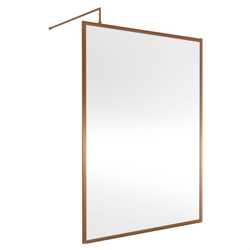Balterley Framed Wetroom Screen, 1400Mm, Brushed Bronze
