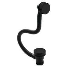 Round Push Button Bath Waste - 70 x 70mm - Black