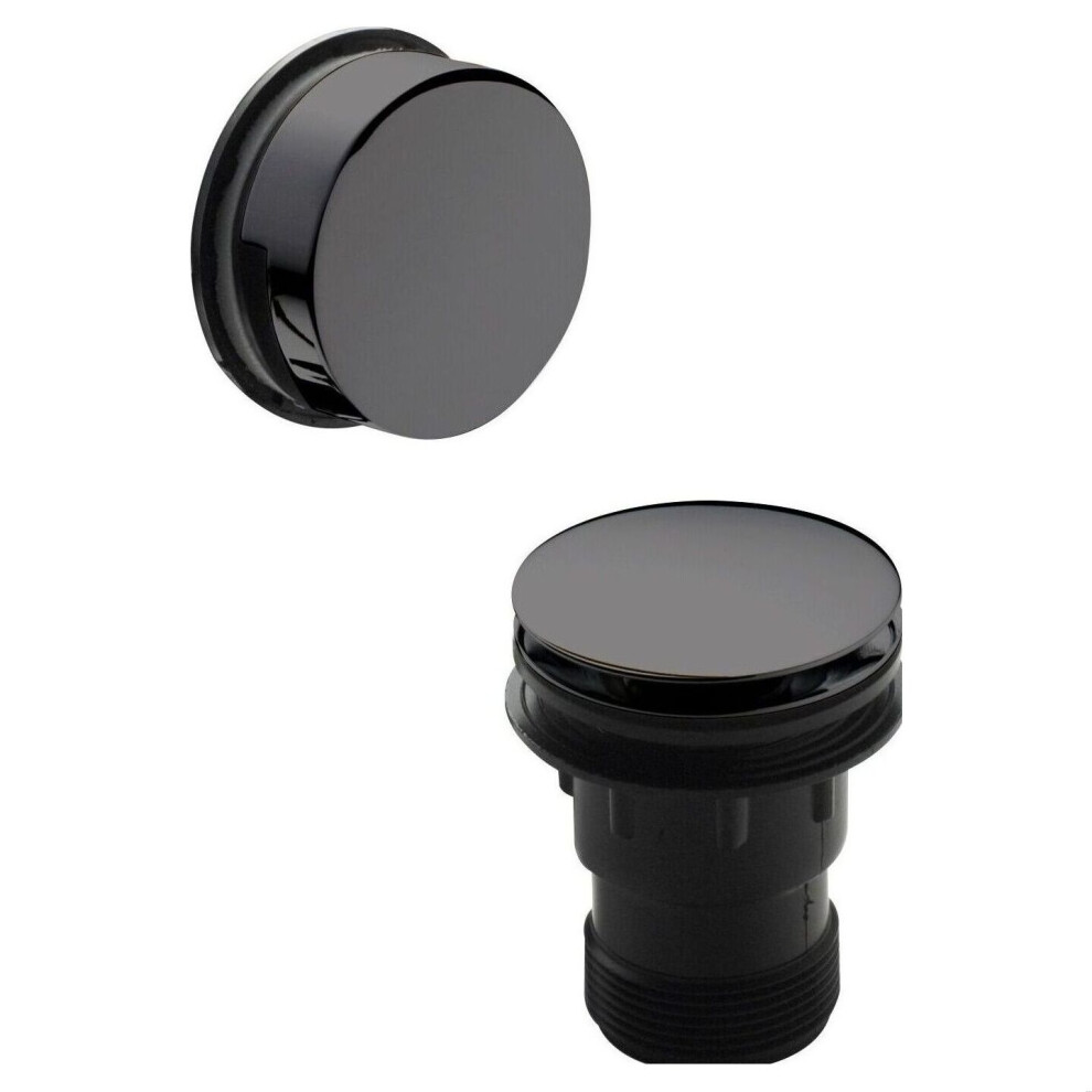 Balterley Round Push Button Bath Waste - 70 X 70Mm - Brushed Pewter