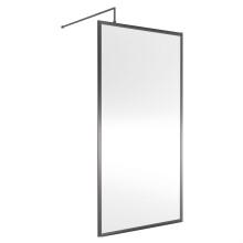 Balterley Framed Wetroom Screen, 1000mm, Brushed Pewter