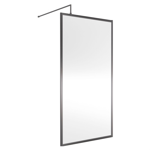 Balterley Balterley Framed Wetroom Screen, 1000mm, Brushed Pewter