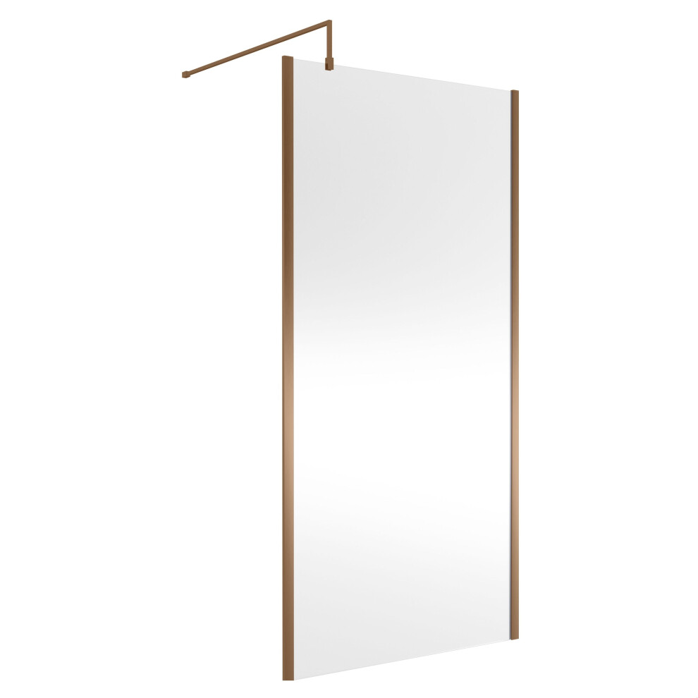 Balterley Framed Wetroom Screen, 1000Mm, Brushed Bronze