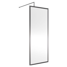Balterley Framed Wetroom Screen, 800mm, Brushed Pewter