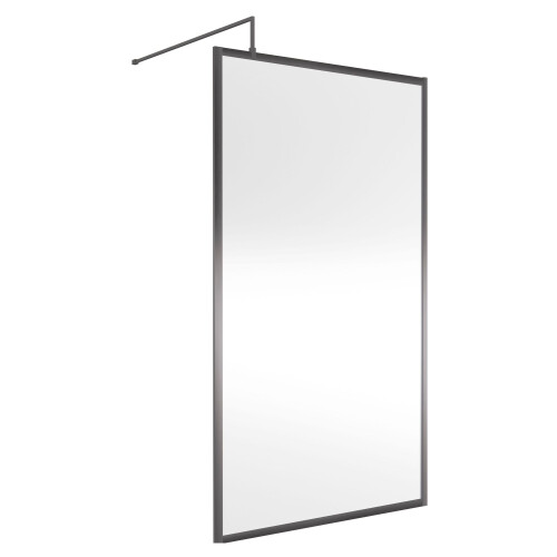 Balterley Balterley Framed Wetroom Screen, 1100mm, Brushed Pewter