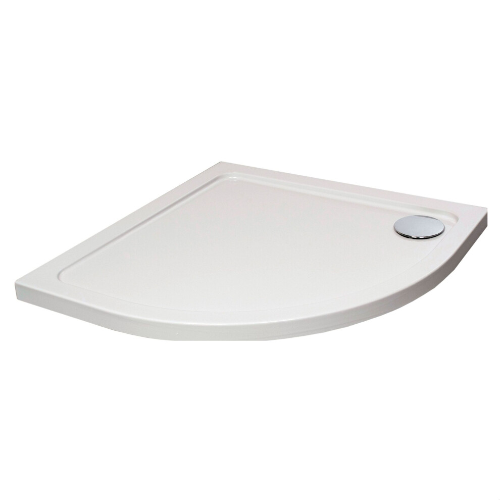 Balterley Quadrant Stone Resin Shower Tray With Corner Waste Position - 800 X 800Mm White