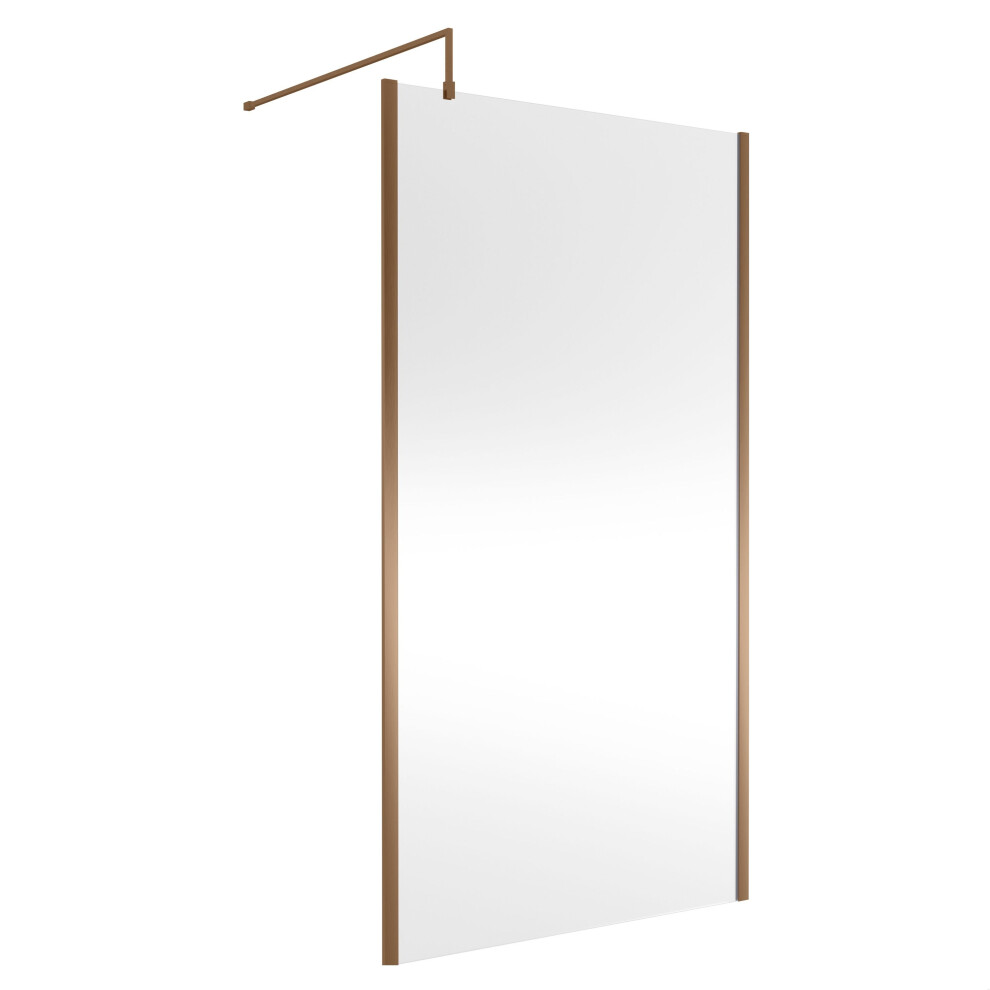 Balterley Framed Wetroom Screen, 1100Mm, Brushed Bronze