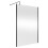Balterley Balterley Wetroom Screen with Support Bar, 1400mm, Matt Black 1