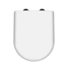 Balterley D-Shaped Soft Close Gloss White Toilet Seat With Top Fix Hinge