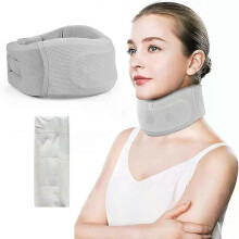 Zachte nekbrace van ijszijde en licht schuim met ademende ondersteuning, comfortabel nekkussen voor ontspanning en slapen
