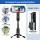 (Black A6) A6 Handheld Gimbal Stabilizer with 3-Color Fill Light - Includes Selfie Stick Tripod, Wireless Remote, USB Charging 1