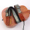 Handmade Cowhides Ukulele Strap with Denims Star-Black bottom 7