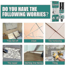 Professional Quick Dry Tile Repair Paste-Strong Ceramic and Marble Floor Fix for Cracks,Chips and Surface Damage_js18