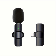 Draadloze lavaliermicrofoon voor professionele interviews, podcasts en vlogs, omnidirectionele condensatormicrofoon voor smartphones en laptops