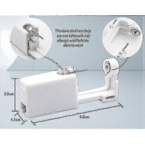 Disposable Self Ear Piercing Gun Kit - 6 Pack with Ear Studs & Cleaning Tool