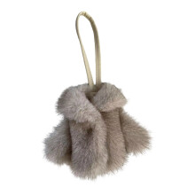 Pluche poppenkleding hanger sleutelhanger sleutel-Grijs