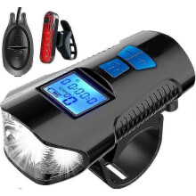 Wiederaufladbares Fahrradlicht-Set mit LED vorne und hinten, wasserdicht, für Fahrradlampe, Tacho und Kilometerzähler, 11 Stück