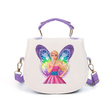 (Purple 8, 14.6*7*17cm) Barbie Cute Girls Crossbody Bag Outdoor Portable Handbag Fashion and Casual