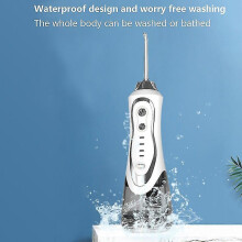 (200ml3) Portable belt oral irrigator 300ml dental floss cleaner 3 modes 4 nozzles rechargeable ip7 waterproo