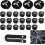 Kit coprimozzi e copri dadi ruota neri per cerchi, compatibile con Tesla Model 3 e Model Y, copertura mozzo centrale elegante e resistente per auto 1