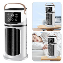 Tragbarer Luftkühler mit Luftbefeuchter und Ventilator für Büro und Zuhause, energieeffizient, leise, kompakt, USB-betrieben