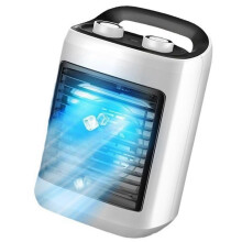 Tragbarer Klimafan mit Eisbeutel, 3 Geschwindigkeiten, energiesparend, kühlend für Auto und Innenräume, 30 Stunden Laufzeit, mehrfarbig