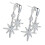 Comfortable Alloy Star Earrings With Glittering Zircon-silver 1