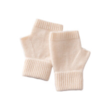 Fingerless Wool Gloves With Flat Pattern Design-Greenvelvet