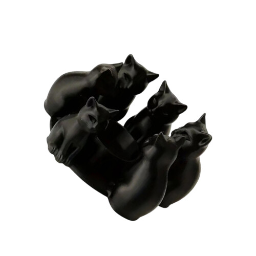 Kitten Tealight Candle Holders,Handmade Resin Candlestick,Table
