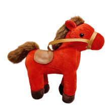 Simulation Horse Doll Stuffed Animal Keychain Hanging-Red
