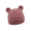 Bear Ears Style Hat Elastic Newborn Hat Waffles-red bean color 1