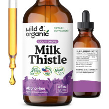 Wilde & Biologische Mariadistel Vloeibare Druppels - Lever Detox - Silymarin Supplement voor Leverondersteuning