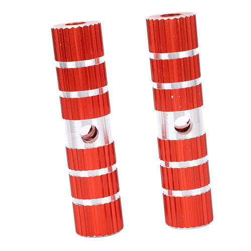 Cycle Rear Pegs Foot Rest Red Aluminium 10cm 2
