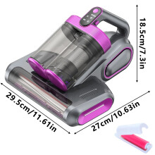 (Purple) Handheld Mattress Vacuum Cleaner Cordless Deep Cleaning Bed Sofa Cleaner Machine with UV Lamp, Anti-Dust Mite Bed
