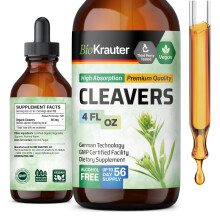BIO KRAUTER Tintura di Erba Cleavers - Estratto Liquido - Detox Naturale - Senza Alcol e Zucchero - Vegan 4 Fl.Oz.