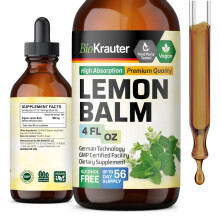 BIO KRAUTER Citroenmelisse Extract - Vegan Tinctuur voor Kalmering - Suiker & Alcoholvrij - 118 ml