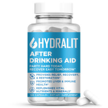Hydralit Trinkhilfe Ergänzungsmittel Party-Pillen Elektrolyte Hydration DHM Mariendistel Genesung