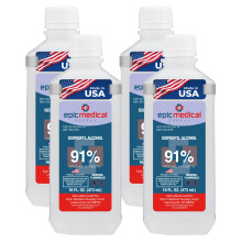 Epic Medical Supply 91% Isopropyl Alcohol 16 oz. Fles, Antiseptic, Alcohol voor Nagels