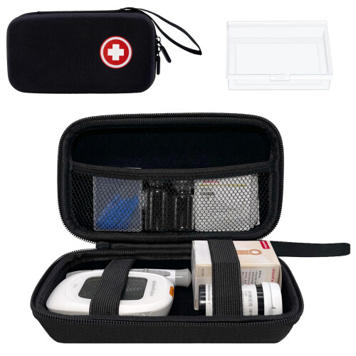 Borsa da Viaggio per Diabetici, Organizer per Kit di Test della Glicemia