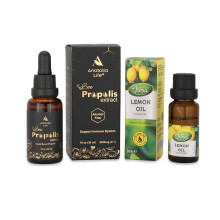 Anatolia Life Bio Propolis Extrakt 30ml & 100% reines Zitronenöl 20ml | Propolis alkoholfrei, Immunsystem-Unterstützung